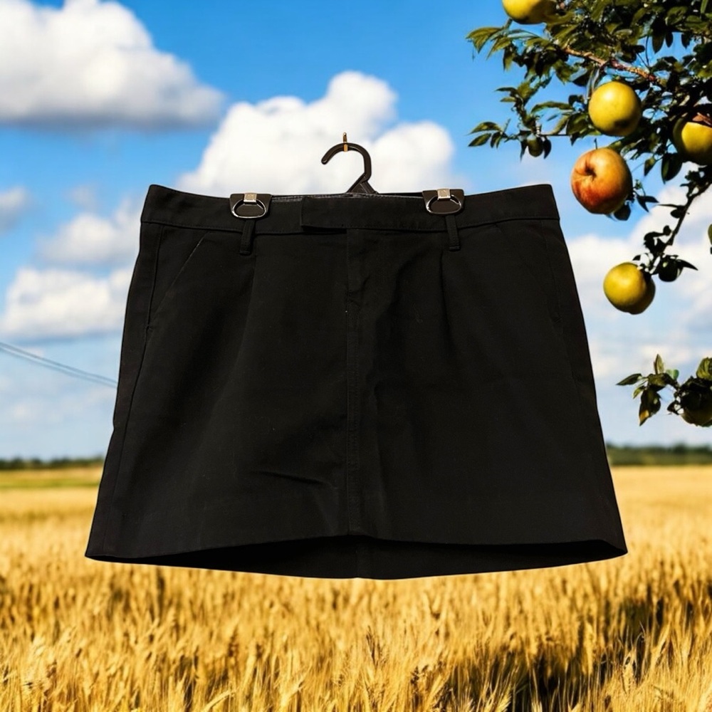 Gap Black Twill Mini Skirt